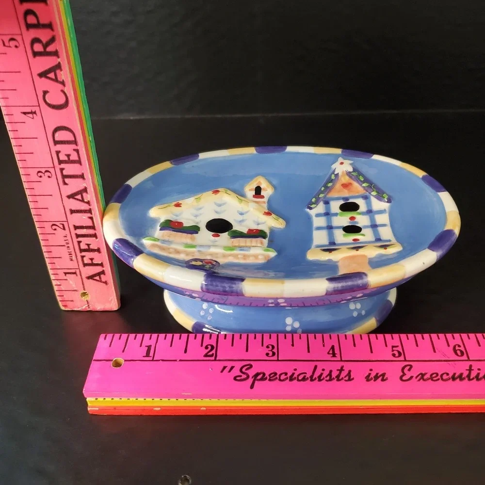 Ceramic Soap Dish Birdhouses Kitschy Maximalist Cottagecore Bird House Lover